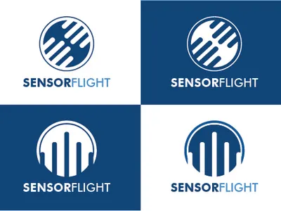 Sensor Flight branding logo vector