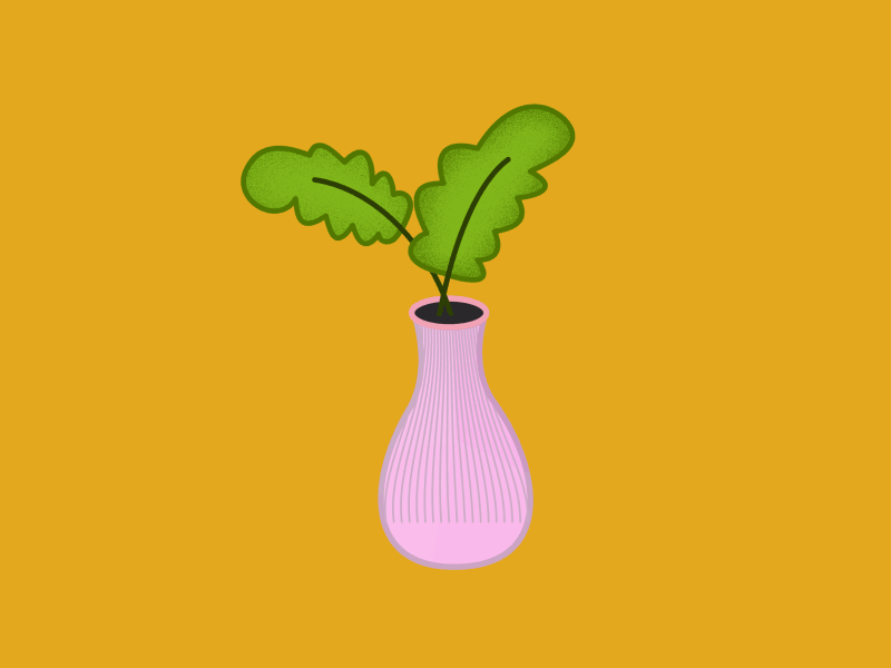 Leaf Pot deeski deeski videos ikea vase leaf pot plant plant illustration simple vase