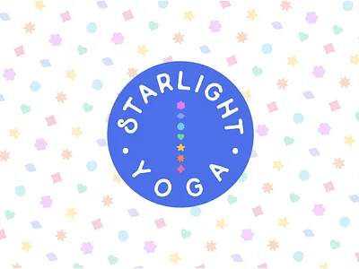 Starlight Yoga branding chakras childrens colorful graphic design icons design logo pattern shapes yoga