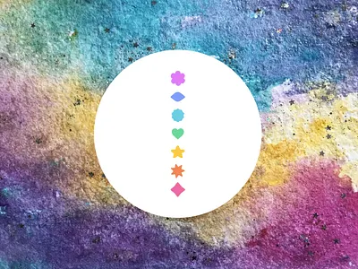 Chakras branding bright chakras graphic design icons painting texture watercolor yoga