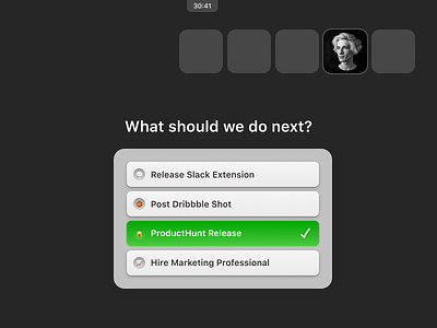 📈 Slack Live Poll answer call poll question remote slack ui vote