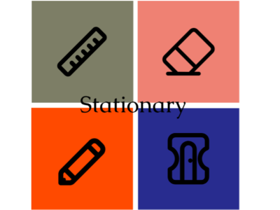 Stationary design icon stationary design