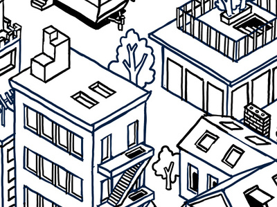 Isometric Buildings architecture building coloring homes illustration isometric magazine