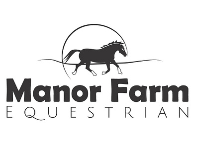 Manor Farm Equestrian Logo graphic design icons logo design vector