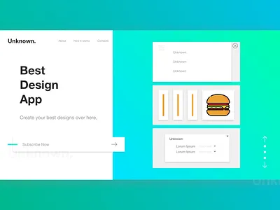 UnKnown. app best color design design app designers app food gradient design iconography illustration minimal app scroll animation theme typography ui ui app unknown ux web app web app design