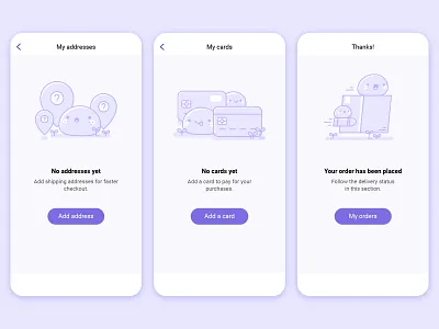 Empty states delivery empty state illustration ui