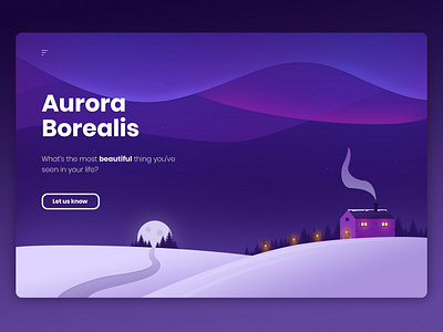 Aurora Borealis Concept clean colorful illustration illustrative minimal modern ui