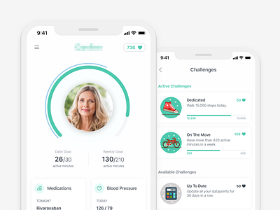 Heart Health Tracking App clean health ios minimal mobile ui ux