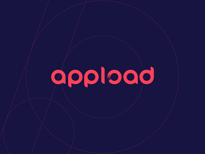 appload logo app appload design graphic grid load logo logotype mark shadow simply symbol vector