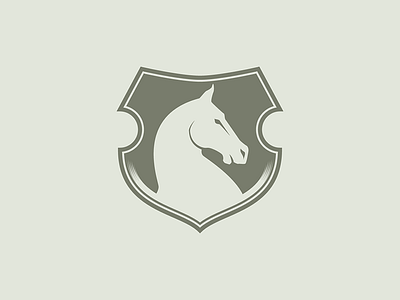 ❧ Horse horse shield