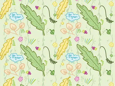 Greenish print wrap design doodle gift illustraion wrap wrapper