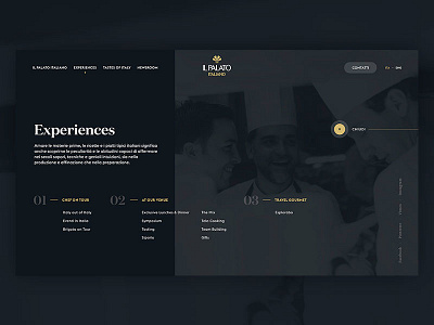 Il Palato Italiano - Italian luxury food culture - Pt.4 burgher menu chef flat food fullscreen interface italy luxury menu minimal navigation tasty