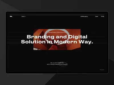 Shot #5575532 black brand brutalism clean design desktop helvetica minimal portfolio typogaphy ui ux ux design web website