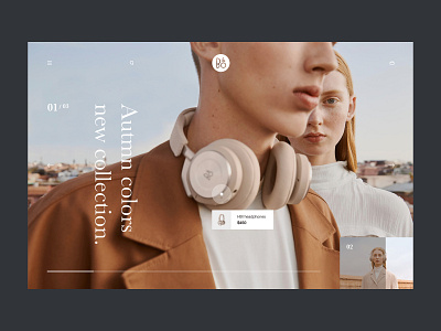 Headphones shot design fashion headphones hero illustration slider ui ux