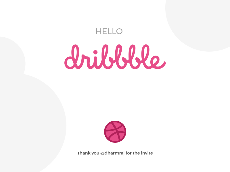 Hello Dribbble! hello dribbble