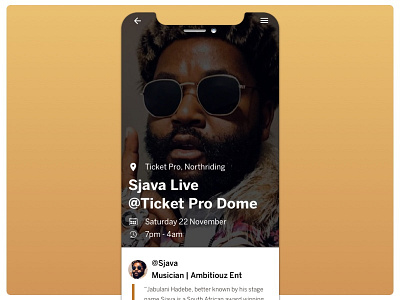 Sjava - Event Info app apple design concept events interface ios iphone mobile product design uidesign uxdesign