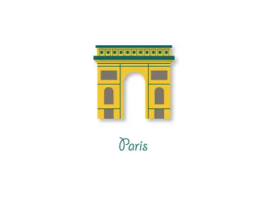 Paris graphic illustration illustrator logo minimal paris vector
