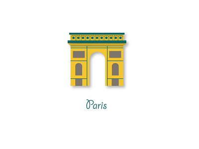 Paris graphic illustration illustrator logo minimal paris vector