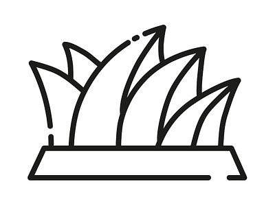 Sydney Opera House Icon australia design icon icon design icon set iconography illustration minimalism sydney sydney opera house tara mcallister