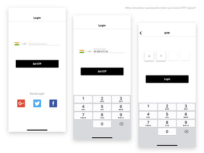Daily UI :: 001 | Easy Login dailyui 001 easy login ios ux ui