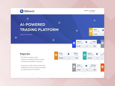 Bitbunch | Behance Case Study behance bitcoin branding case case study crypto crypto trading fintech ico landing