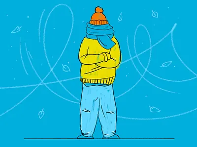 Cold days are coming cold drawing dressing hand drawn illustration winter