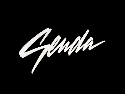 Senda ball brushpen brushpen lettering dynamic energy football lettering logo logotype senda soccer