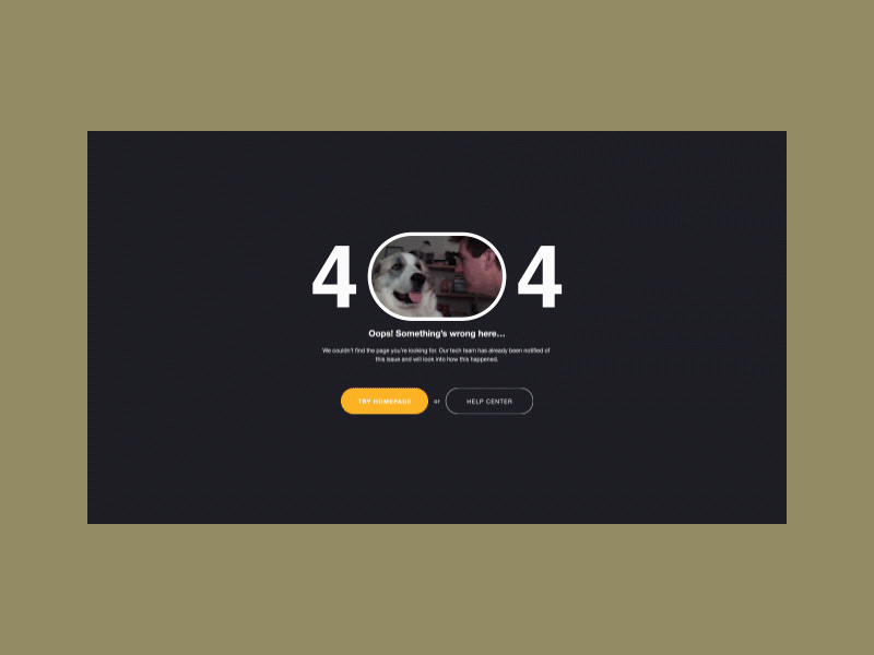 Daily UI #008 - 404 Page 008 404 dailyui dog ui ux web design