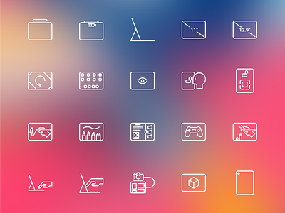 New Ipad Pro Icon Set apple flat icon icon icon set iconography ipad pro new ipad pro outline icon pencil ui user interface