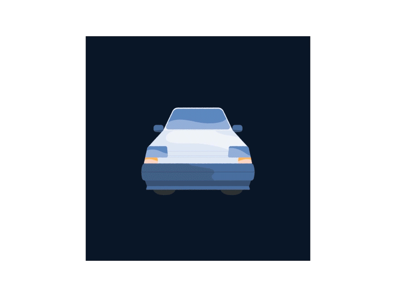 Car chase 2d after affects animation car gif loop mograph motion r5 renault super5