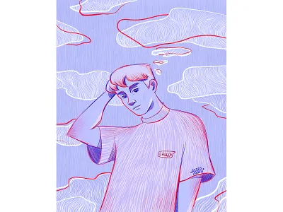 Clouds character character design design digital art digital drawing digital illustration drawing graphic design illustration painting purple wacom