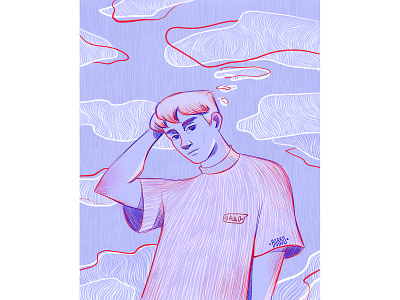 Clouds character character design design digital art digital drawing digital illustration drawing graphic design illustration painting purple wacom