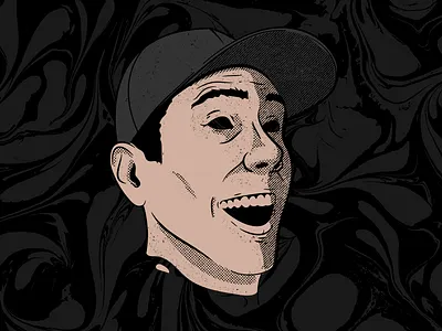 Self Portrait 01 illustration self portrait smile texture