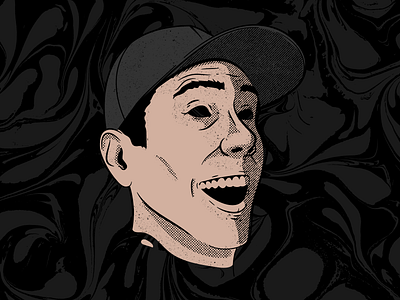 Self Portrait 01 illustration self portrait smile texture
