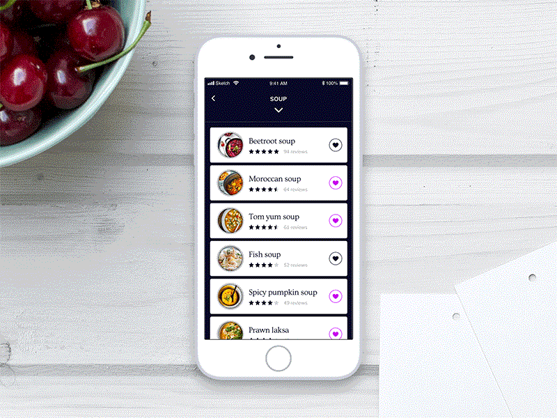 Daily UI 027 - Dropdown 027 animation app daily 100 challenge dailyui dropdown dropdown menu food app ios mobile mobile app principle sketch ui ui challenge ui interface