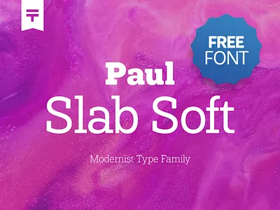 (Free Font) Paul Slab Soft font free free font freebbble freebee photoshop typogaphy