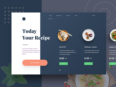 Recipe web app banner branding design illustration ios logo mobile ps she space sudhan typography ux vector web