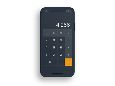 Daily UI #004 - Calculator 004 app calculator clean concept daily 100 challenge daily ui dailyui dailyui 004 design figma flat iphone xs minimalism ui ux