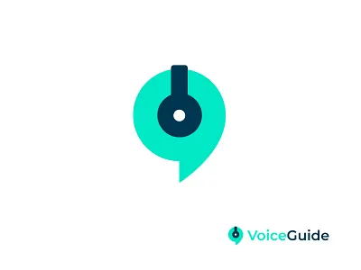 VoiceGuide branding concept design flat icon illustration logo vector