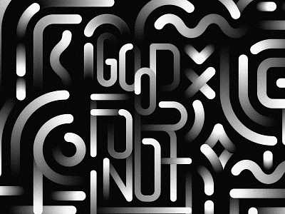 Good 4 Nuthin blend dark gradients illustration intricate lettering shadows texture typography