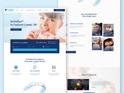 😁👩🏾‍⚕️ Invisalign® website for Oakland Family Dental dental dental care dentist dentistry design figma invisalign invisalign® medical medical care modern orthodontics orthodontist ui ux web website