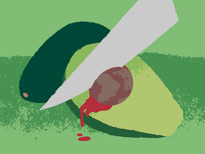 Avocados are Murder! art food health infographic serious