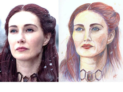 Melisandre art draw icon portrait art