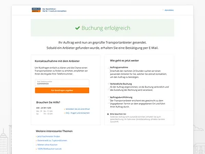 Booking Confirmation Page booking confirmation page immobilienscout24 landing page success page web