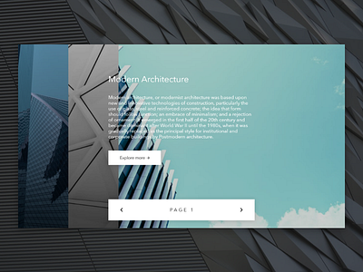 Explore The Modern Architecture architecture clean design modern ui webdesign