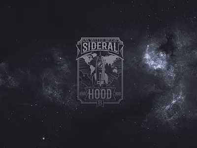 Sideral Hood black brand branding concept design diseño illustration logo rap typography