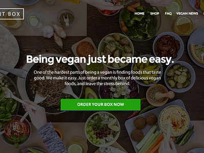 Subscription Box Website Design design food typography ui ux web design