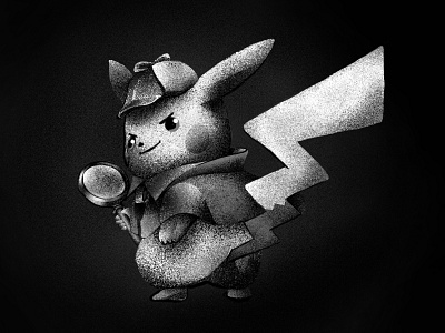 Detective Noir Pikachu detective pikachu pikachu pokemon speckle