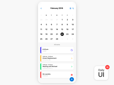 038 Calendar calendar challenge daily ui daily ui challenge day 38