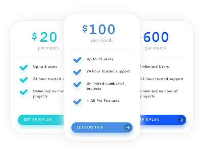 Choose A Plan UI blue branding cards clean design green material material design minimal minimalist monthly plan monthly plans plans simple teal turqoise typography ui ux vector